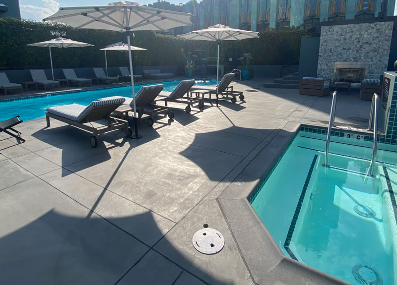 Finished Restoration & Waterproofing of LA Rooftop Pool Deck