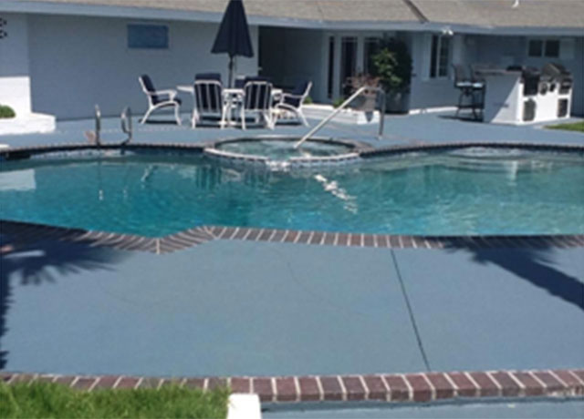 Pool Deck Coating in Residential Pool & Spa Near Orange, CA
